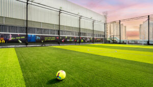 A view of indoor futsal turf in Chennai.