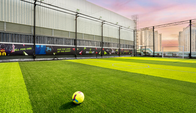 A view of indoor futsal turf in Chennai.